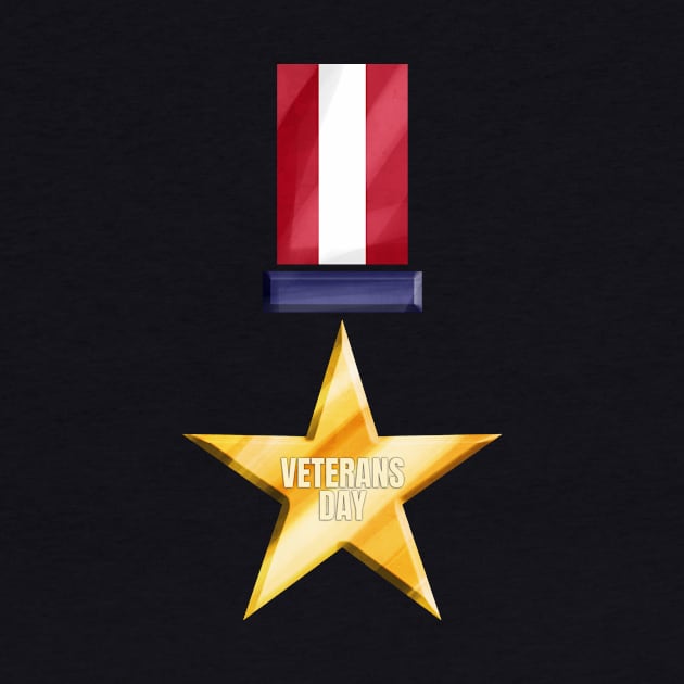 Golden Medal Of Honor For Veterans Day by SinBle